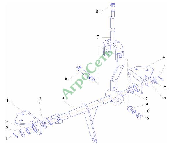 Механизм переключения передач  КДМ 5-24А