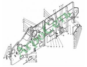Панель левая с лючками КДМ 2-3-1Н КДМ2-3-2Е