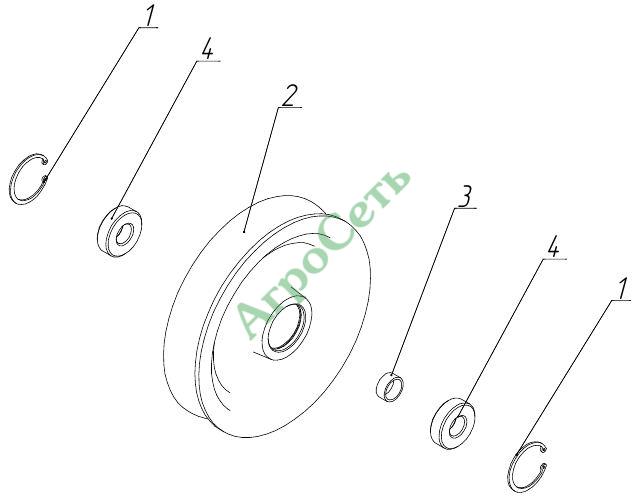 Ролик в сборе ЖКН 5-2-25Ш
