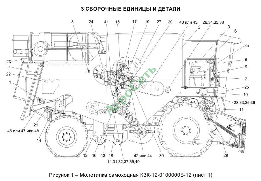 МОЛОТИЛКА САМОХОДНАЯ КЗК-12-0100000Б-12