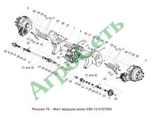 МОСТ УПРАВЛЯЕМЫХ КОЛЕС КЗК-10-0109300