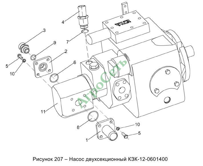 НАСОС ДВУХСЕКЦИОННЫЙ КЗК-12-0601400