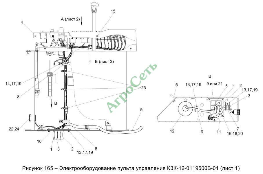 ЭЛЕКТРООБОРУДОВАНИЕ ПУЛЬТА УПРАВЛЕНИЯ КЗК-12-0119500Б-01