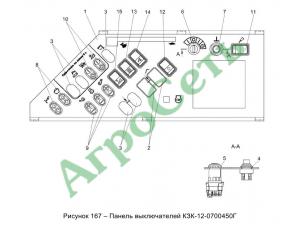 ПАНЕЛЬ ВЫКЛЮЧАТЕЛЕЙ КЗК-12-0700450Г