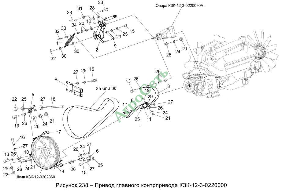 ПРИВОД ГЛАВНОГО КОНТРПРИВОДА КЗК-12-3-0220000