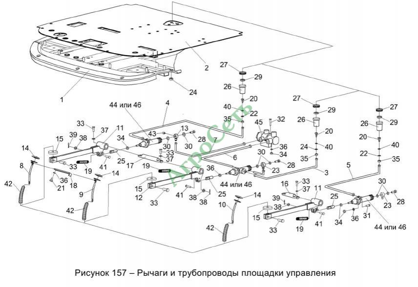 РЫЧАГИ И ТРУБОПРОВОДЫ ПЛОЩАДКИ УПРАВЛЕНИЯ КЗС 1218