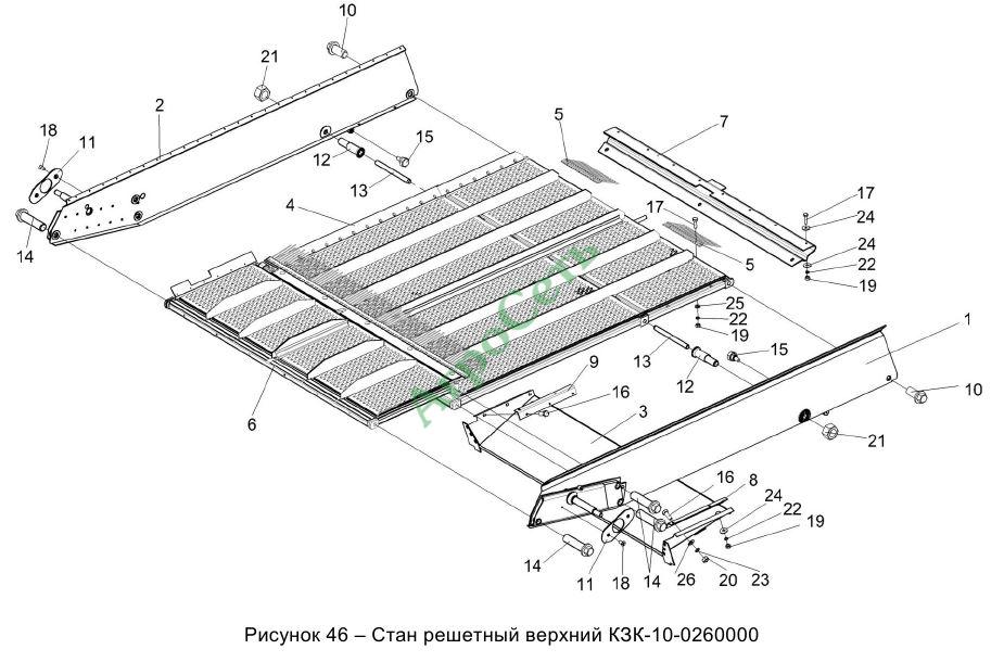 СТАН РЕШЕТНЫЙ ВЕРХНИЙ КЗК-10-0260000