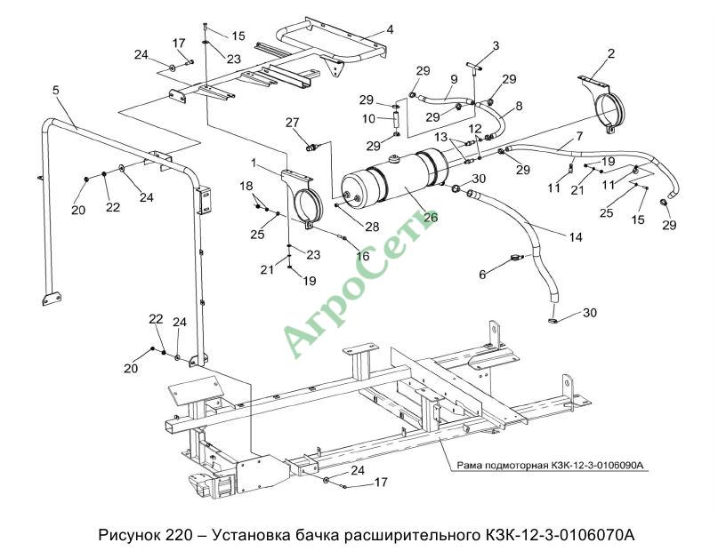 УСТАНОВКА БАЧКА РАСШИРИТЕЛЬНОГО КЗК-12-3-0106070А