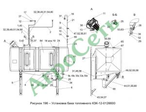 УСТАНОВКА БАКА ТОПЛИВНОГО КЗК-12-0126600