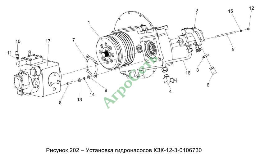 УСТАНОВКА ГИДРОНАСОСОВ КЗК-12-3-0106730