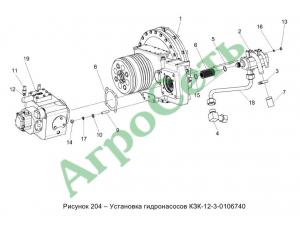 УСТАНОВКА ГИДРОНАСОСОВ КЗК-12-3-0106740