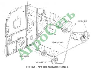 УСТАНОВКА ПРИВОДА СОЛОМОТРЯСА КЗС 1218