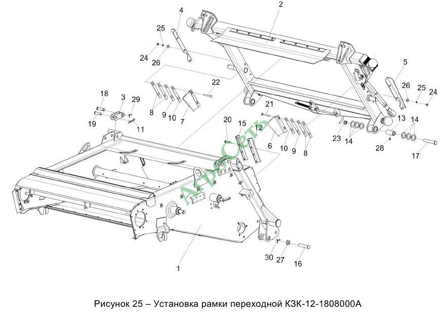 УСТАНОВКА РАМКИ ПЕРЕХОДНОЙ КЗК-12-1808000А