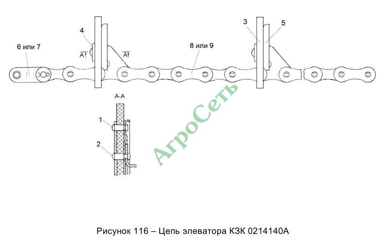 ЦЕПЬ ЭЛЕВАТОРА КЗК 0214140А