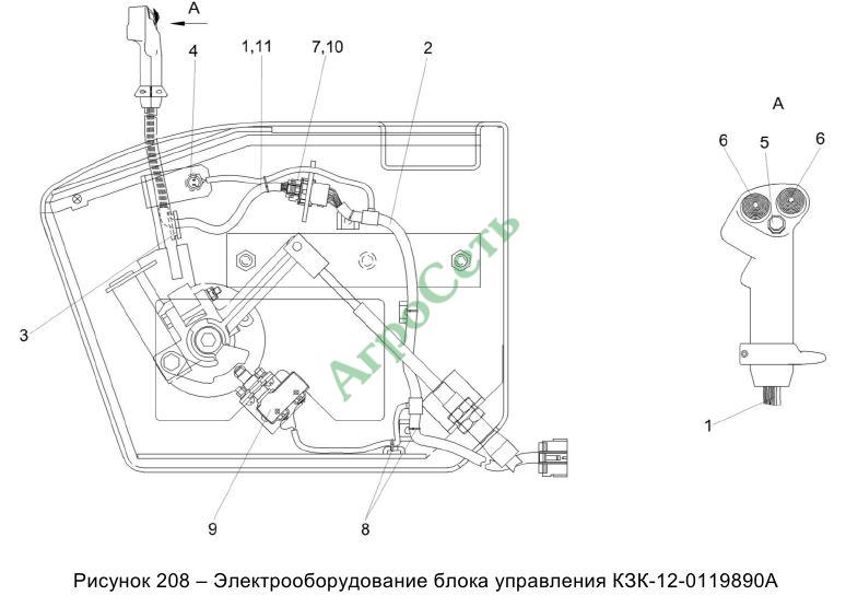 ЭЛЕКТРООБОРУДОВАНИЕ БЛОКА УПРАВЛЕНИЯ КЗК-12-0119890А