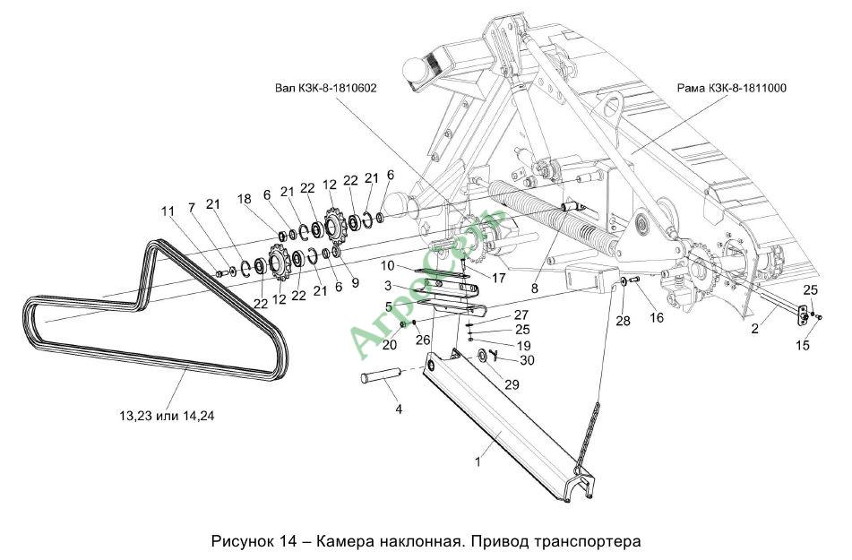 КАМЕРА НАКЛОННАЯ. ПРИВОД ТРАНСПОРТЕРА