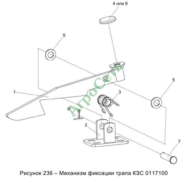 МЕХАНИЗМ ФИКСАЦИИ ТРАПА КЗС 0117100
