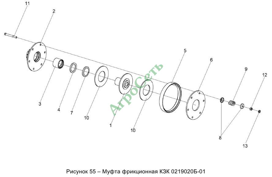 МУФТА ФРИКЦИОННАЯ КЗК 0219020Б-01