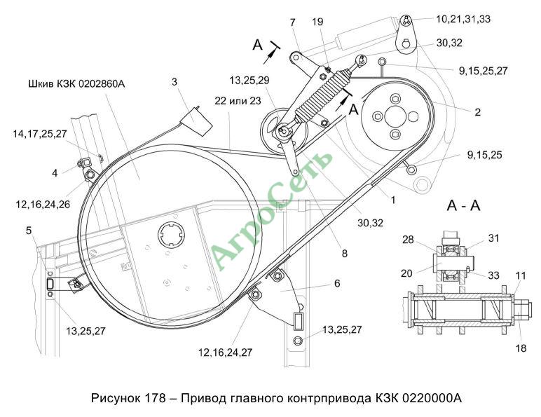 ПРИВОД ГЛАВНОГО КОНТРПРИВОДА КЗК 0220000А