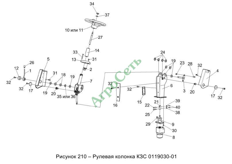 РУЛЕВАЯ КОЛОНКА КЗС 0119030-01