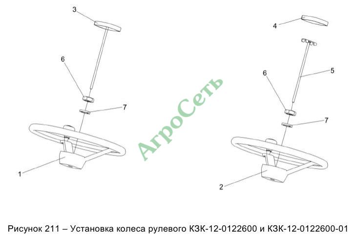 УСТАНОВКА КОЛЕСА РУЛЕВОГО КЗК-12-0122600 и КЗК-12-0122600-01