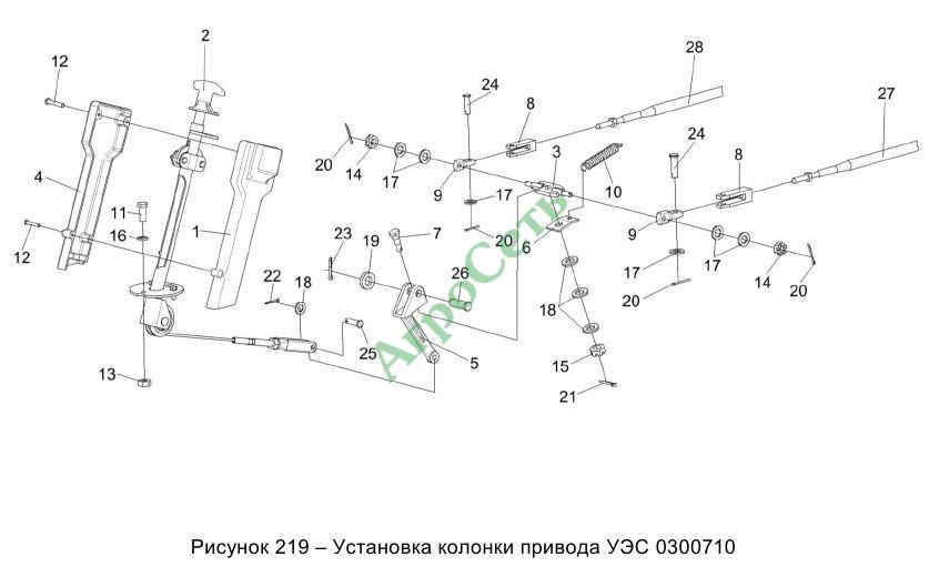 УСТАНОВКА КОЛОНКИ ПРИВОДА УЭС 0300710