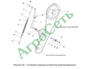 УСТАНОВКА ПРИВОДА УСТРОЙСТВА ДОМОЛАЧИВАЮЩЕГО