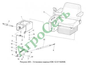 УСТАНОВКА СИДЕНЬЯ КЗК-12-0119290Б