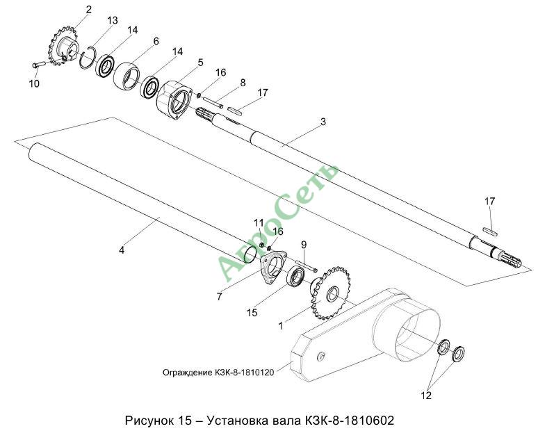 УСТАНОВКА ВАЛА КЗК-8-1810602